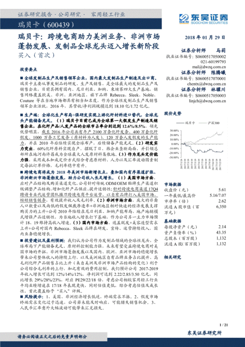 瑞贝卡(600439): 全球发制品龙头，跨境电商与非洲市场双轮驱动，迈入增长新阶段